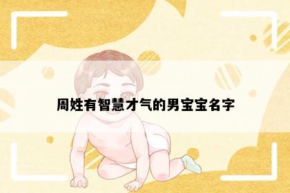 周姓有智慧才气的男宝宝名字